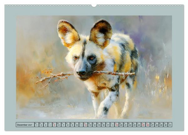 Produktbild: Wildhunde. Afrikas erfolgreiche J&auml;ger (Wandkalender 2027 DIN A2 quer), CALVENDO Monatskalender