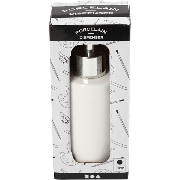 Produktbild: Creativ Company Seifenspender, H 16,5 cm, D 5,5 cm, 150 ml, Wei&szlig;, 1 Stk