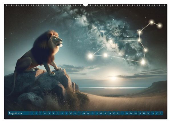 Produktbild: Kosmische Sinfonie: Der Tanz der Sternzeichen (Wandkalender 2026 DIN A2 quer), CALVENDO Monatskalender