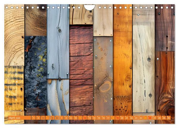 Produktbild: Faszination HOLZ - Strukturen (Wandkalender 2026 DIN A4 quer), CALVENDO Monatskalender