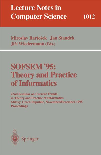 Produktbild: SOFSEM '95: Theory and Practice of Informatics