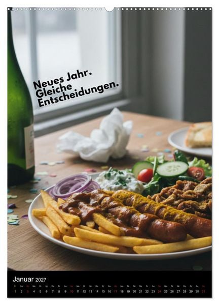Produktbild: Taxi-Teller-Kalender (Wandkalender 2027 DIN A2 hoch), CALVENDO Monatskalender