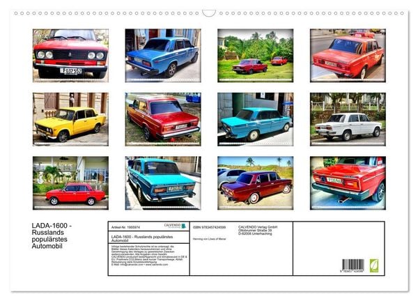 Produktbild: LADA-1600 - Russlands popul&auml;rstes Automobil (Wandkalender 2026 DIN A2 quer), CALVENDO Monatskalender