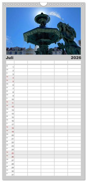 Produktbild: Familienplaner 2026 - Lissabon Stadtansichten 2026 mit 5 Spalten (Wandkalender, 21 x 45 cm) CALVENDO