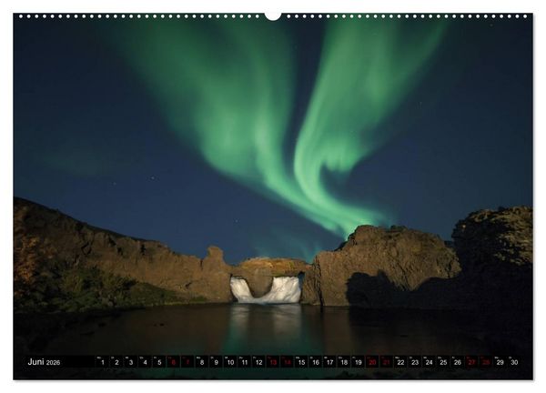 Produktbild: Aurora borealis - Magische Polarlichtn&auml;chte in Island und Norwegen (Wandkalender 2026 DIN A2 quer), CALVENDO Monatskalender