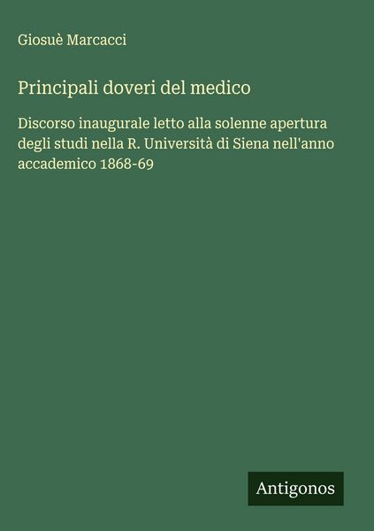 Produktbild: Principali doveri del medico