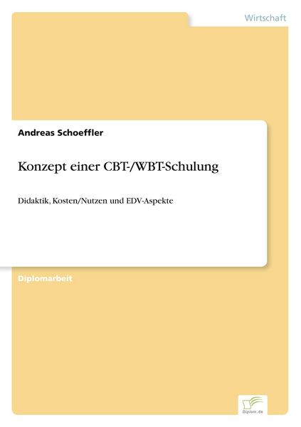 Produktbild: Konzept einer CBT-/WBT-Schulung