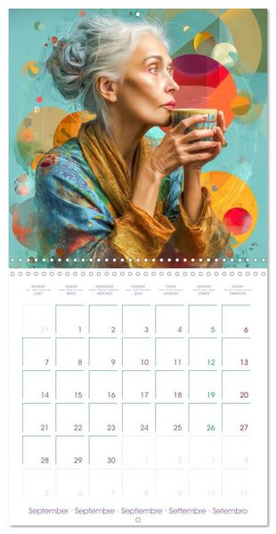Produktbild: A cup of coffee - Is when happiness begins (Wall Calendar 2026 12 &times; 12 Inch) CALVENDO 12 Month Wall Calendar