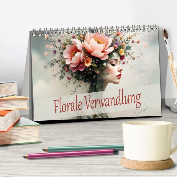 Produktbild: Florale Verwandlung (Tischkalender 2026 DIN A5 quer), CALVENDO Monatskalender