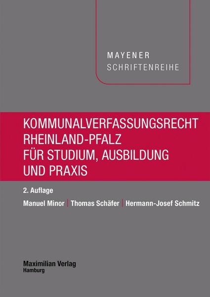 Produktbild: Kommunalverfassungsrecht Rheinland-Pfalz f&uuml;r Studium, Ausbildung und Praxis