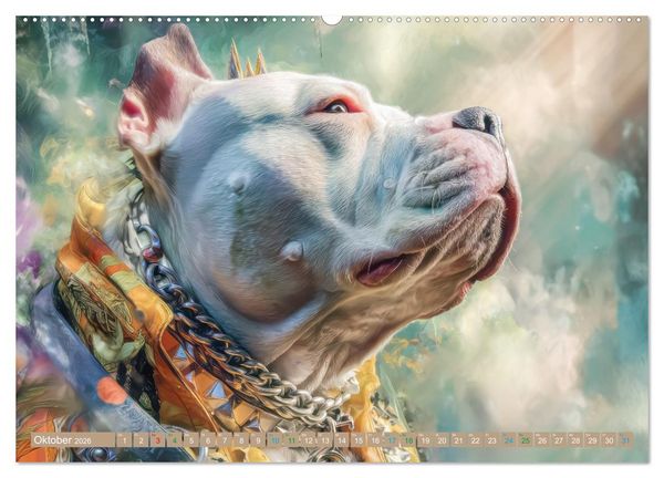 Produktbild: Punkerhunde - Witzige Illustrationen (hochwertiger Premium Wandkalender 2026 DIN A2 quer), Kunstdruck in Hochglanz