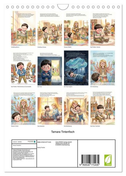 Produktbild: Tamara Tintenfisch (Wandkalender 2027 DIN A4 hoch), CALVENDO Monatskalender