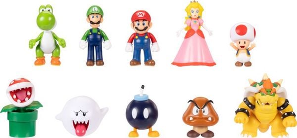 Produktbild: Nintendo Super Mario Figuren 10er Set Freunde und Feinde, 6,5 cm