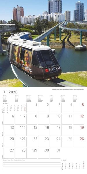 Produktbild: Eisenbahnen 2026 - Broschürenkalender 30x30 cm (30x60 geöffnet) - Kalender mit Platz für Notizen - Steam Engines - Bildkalender - Wandkalender