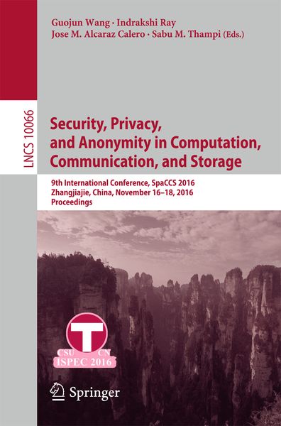 Produktbild: Security, Privacy, and Anonymity in Computation, Communication, and Storage