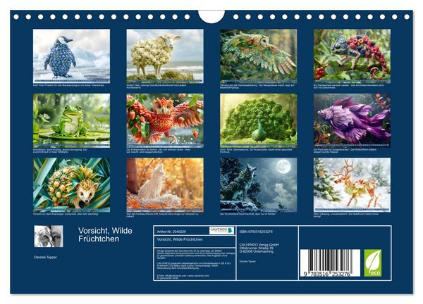 Produktbild: Vorsicht, Wilde Fr&uuml;chtchen (Wandkalender 2026 DIN A4 quer), CALVENDO Monatskalender