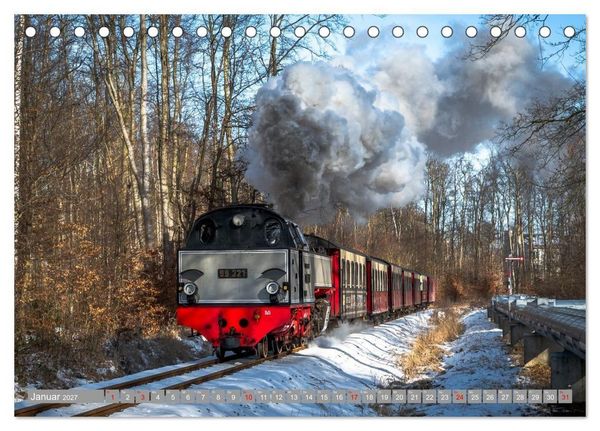 Produktbild: Molli- Mecklenburgische B&auml;derbahn (Tischkalender 2027 DIN A5 quer), CALVENDO Monatskalender