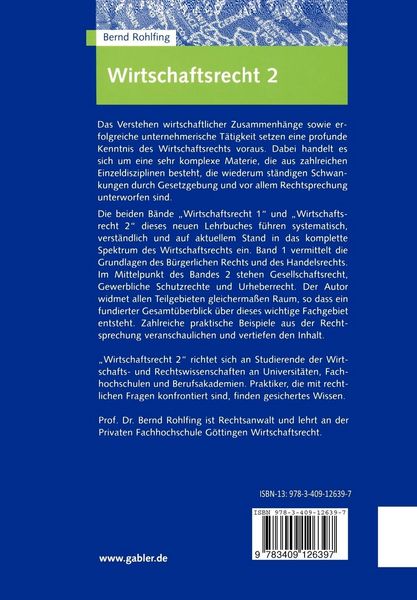 Produktbild: Wirtschaftsrecht 2