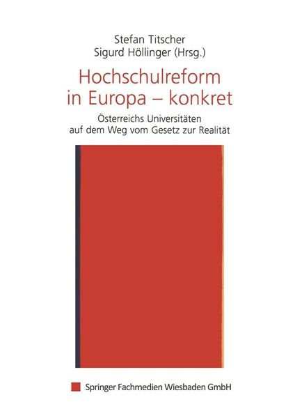 Produktbild: Hochschulreform in Europa - konkret