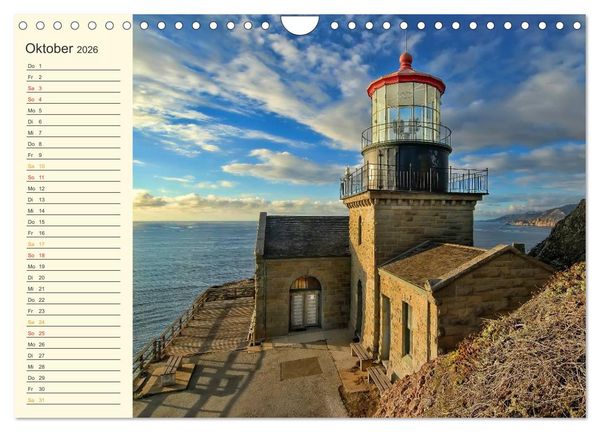 Produktbild: Leuchtt&uuml;rme - maritime Wegweiser weltweit (Wandkalender 2026 DIN A4 quer), CALVENDO Monatskalender