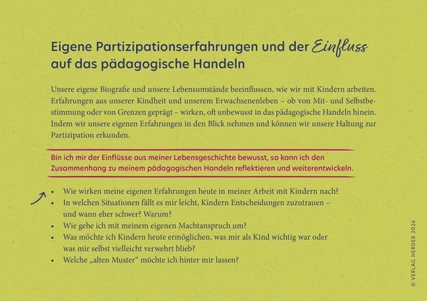 Produktbild: Partizipation in Krippe und Kita. 40 Reflexionskarten f&uuml;r die Teamarbeit
