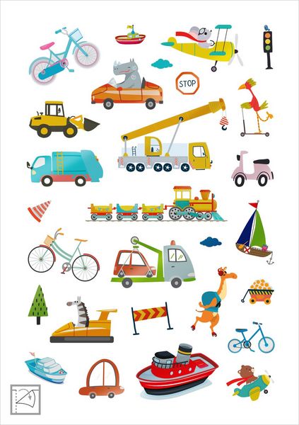Produktbild: Glanz-Sticker &ndash; Fahrzeuge
