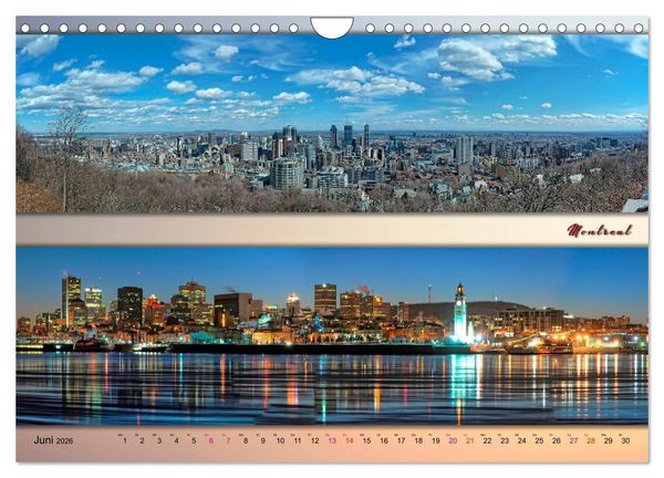 Produktbild: Faszinierende St&auml;dte, Panoramen (Wandkalender 2026 DIN A4 quer), CALVENDO Monatskalender