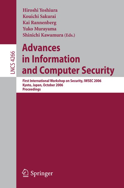 Produktbild: Advances in Information and Computer Security