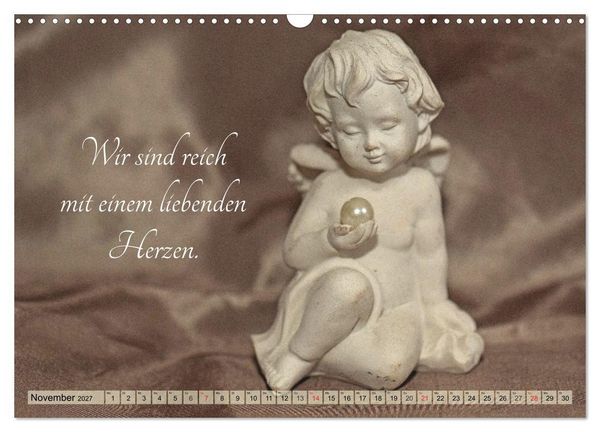 Produktbild: Engel - Die Worte der Liebe (Wandkalender 2027 DIN A3 quer), CALVENDO Monatskalender