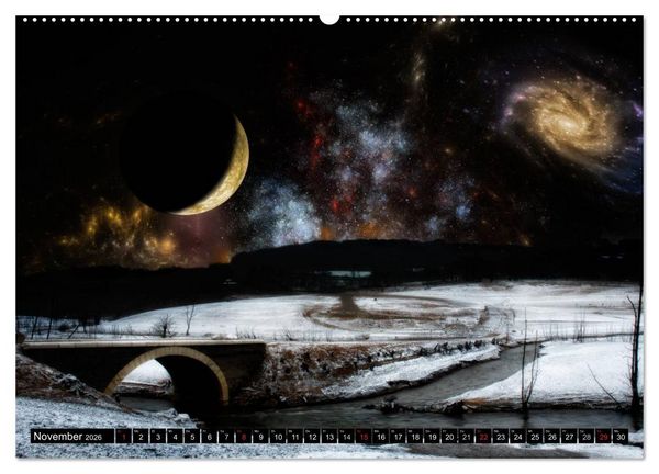 Produktbild: Ansichten des Weltraums (hochwertiger Premium Wandkalender 2026 DIN A2 quer), Kunstdruck in Hochglanz