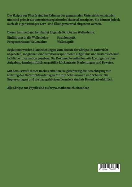 Produktbild: Skripte zur Physik - Wellenlehre
