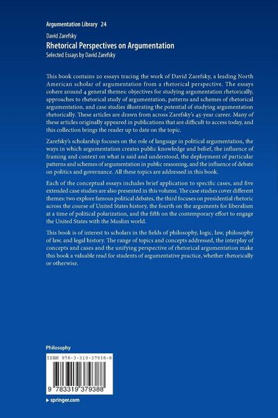 Produktbild: Rhetorical Perspectives on Argumentation