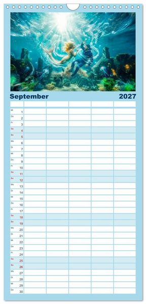 Produktbild: Familienplaner 2027 - Sirenen - die unheimliche Verlockung mit 5 Spalten (Wandkalender, 21 x 45 cm) CALVENDO