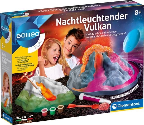 Clementoni - Galileo Fun - Nachtleuchtender Vulkan