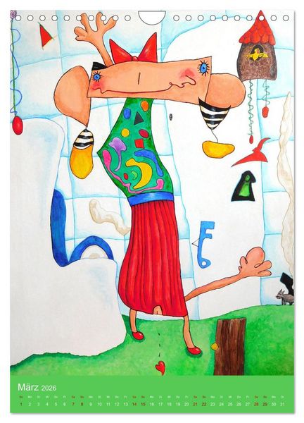 Produktbild: RABUNTEL KIND und KUNST inszeniert von KATHRIN SCHWERTNER (Wandkalender 2026 DIN A4 hoch), CALVENDO Monatskalender