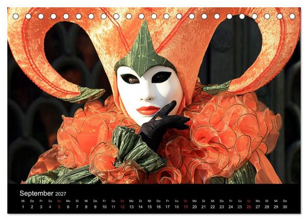 Produktbild: Venedig Maskenball (Tischkalender 2027 DIN A5 quer), CALVENDO Monatskalender