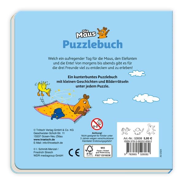 Produktbild: Tr&ouml;tsch Die Maus Puzzlebuch