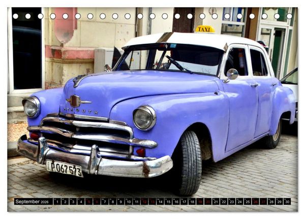 Produktbild: PLYMOUTH '50 - Ein US-Oldtimer in Havanna (Tischkalender 2026 DIN A5 quer), CALVENDO Monatskalender