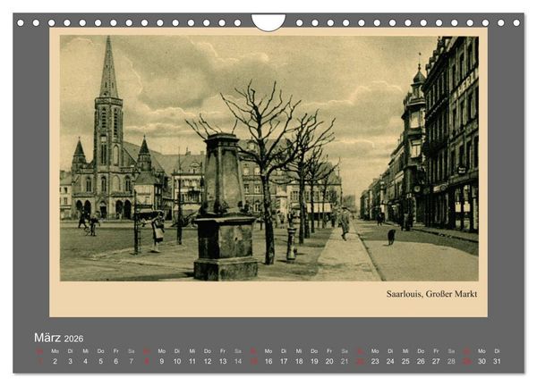 Produktbild: Saarland - vunn domols (frieher), Landkreis Saarlouis (Wandkalender 2026 DIN A4 quer), CALVENDO Monatskalender