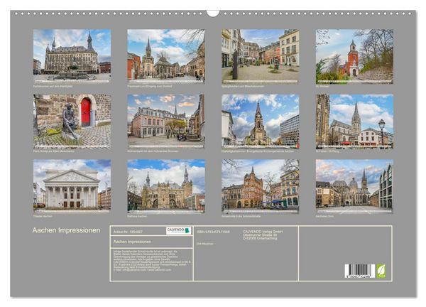 Produktbild: Aachen Impressionen (Wandkalender 2026 DIN A2 quer), CALVENDO Monatskalender