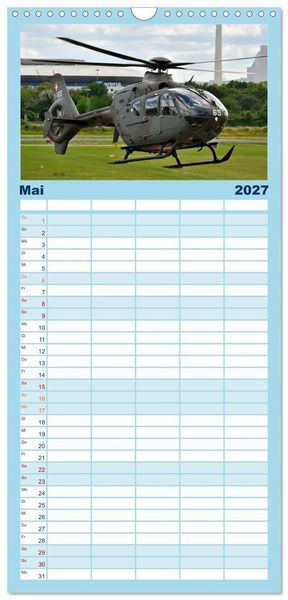 Produktbild: Familienplaner 2027 - Hubschrauberdynamik in allen Facetten mit 5 Spalten (Wandkalender, 21 x 45 cm) CALVENDO