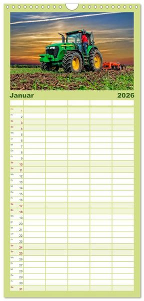 Produktbild: Familienplaner 2026 - Landwirtschaft - Hightech und Handarbeit mit 5 Spalten (Wandkalender, 21 x 45 cm) CALVENDO