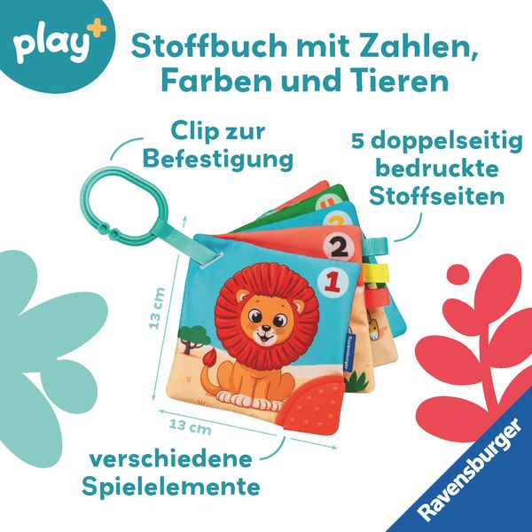 Produktbild: Play+ Mein allererstes Spielbuch: Zahlen und Farben (Stoffbuch) - ab 6 Monate