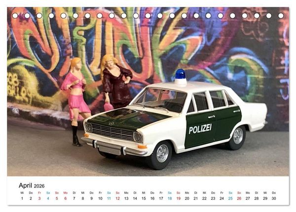 Produktbild: Polizeimodelle im Einsatz (Tischkalender 2026 DIN A5 quer), CALVENDO Monatskalender