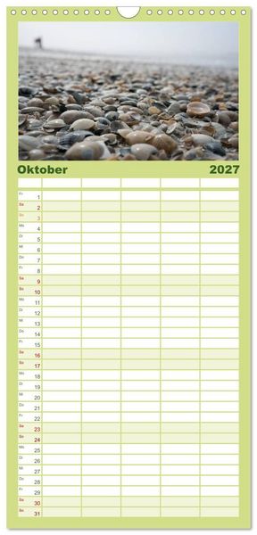 Produktbild: Familienplaner 2027 - Ameland Wundersch&ouml;ne Insel mit 5 Spalten (Wandkalender, 21 x 45 cm) CALVENDO
