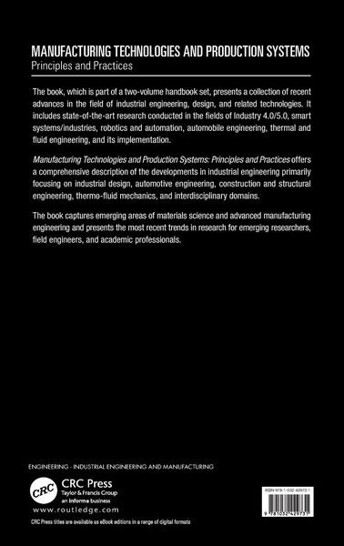 Produktbild: Manufacturing Technologies and Production Systems