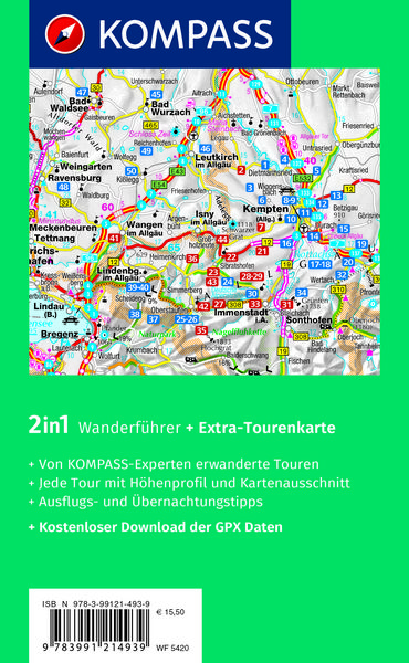 Produktbild: KOMPASS Wanderf&uuml;hrer Oberallg&auml;u, 50 Touren