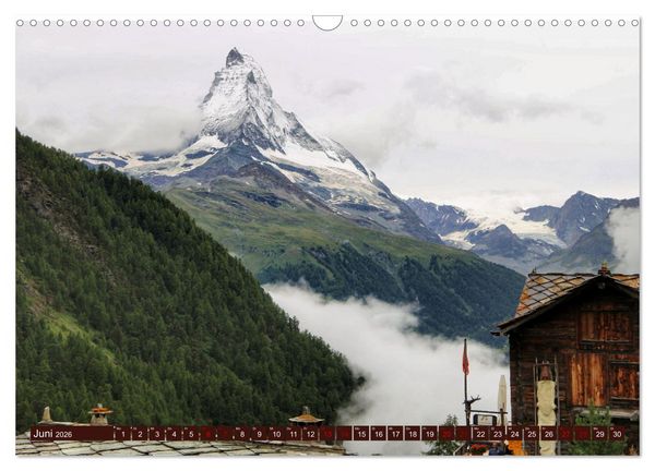 Produktbild: Bergwelt Zermatt (Wandkalender 2026 DIN A3 quer), CALVENDO Monatskalender