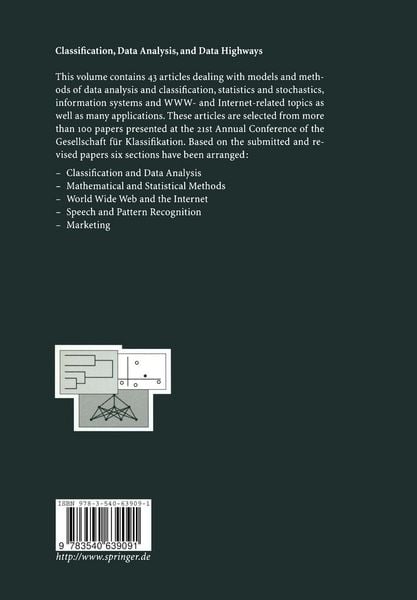 Produktbild: Classification, Data Analysis, and Data Highways