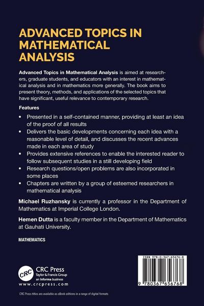 Produktbild: Advanced Topics in Mathematical Analysis